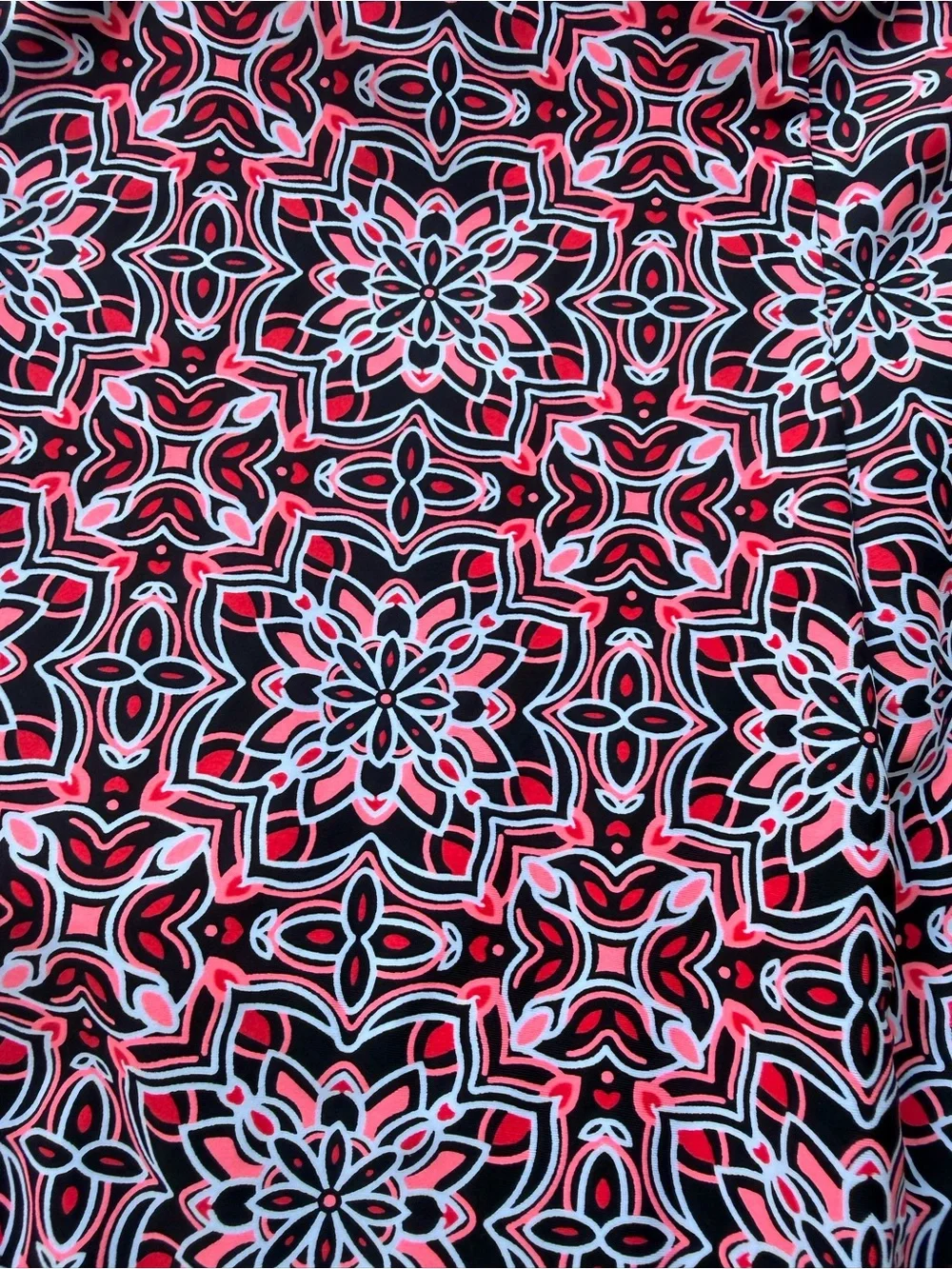 Plus Size 3X Catalina Hot Pink and Black Patterned One-Piece Supportive Swimsuit